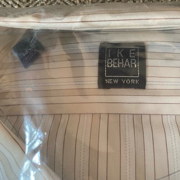 Ike Behar Mens button Up Shirt Neiman Marcus dress stripe NWT 17 / 33 - Picture 4 of 5
